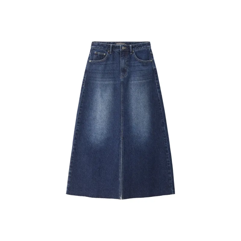 UNIQLO Denim Long Skirt Women's-8