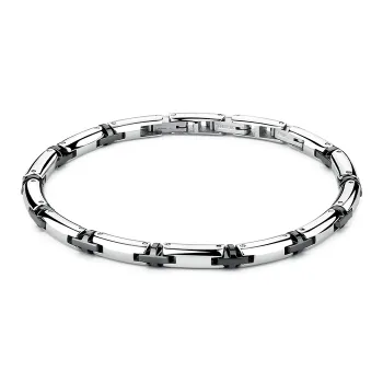 BROSWAY Titanium Steel Bracelets Men's Silver White