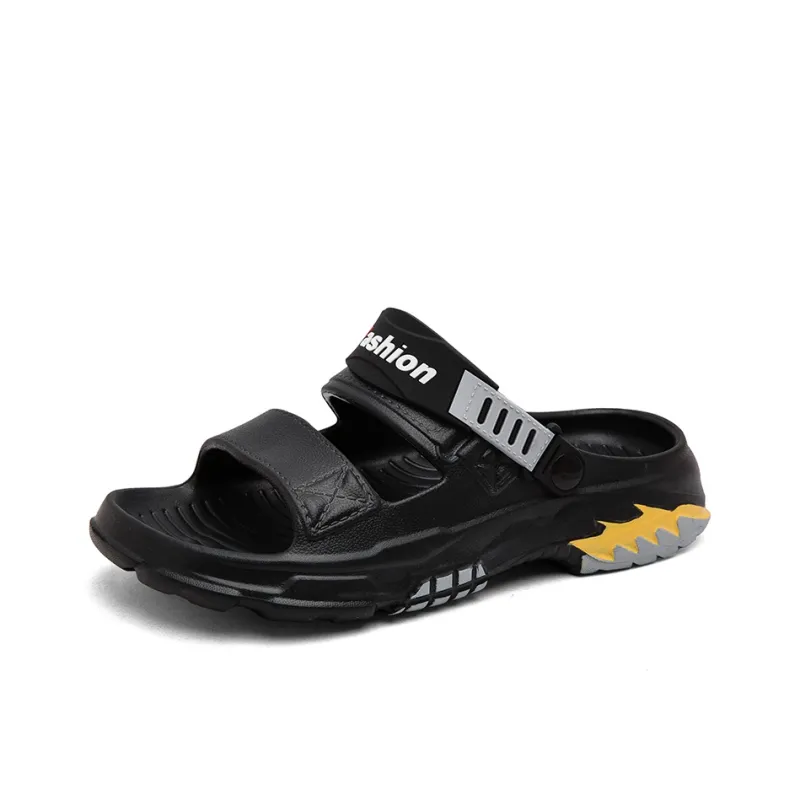 KLAOSD Beach Sandals Men Black/White/Khaki-0