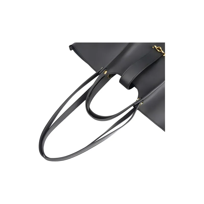 H YXIANG Cow Leather One Shoulder Handbag Regular Women's Graphite-4