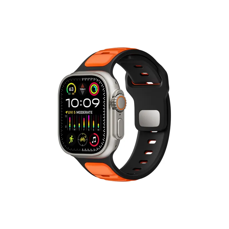 KVZUVUU Apple Compatibility Watch Band Silicone Material-2
