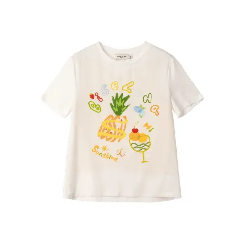 Bethine ['Pineapple' Calm And Unperturbed] T Shirts Women's White