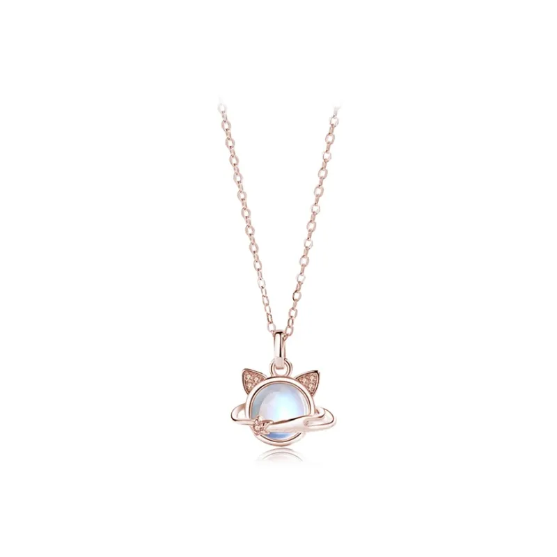 LuluCanaan Glass Cat Eye Necklaces Women's-3