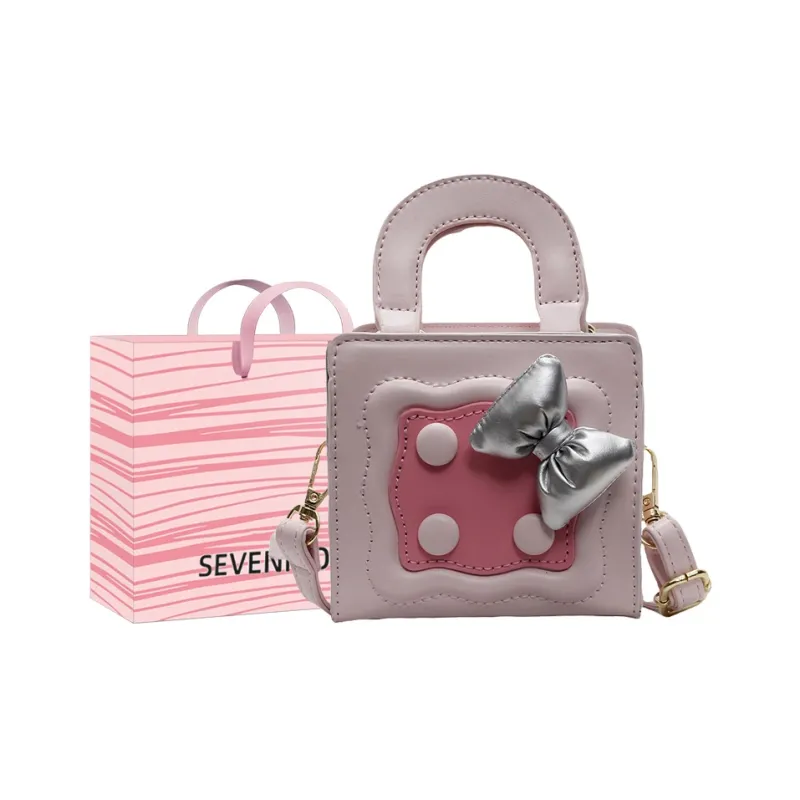 SEVENMOONS PU Crossbody Handbag Women's Silver/Black/Brown/Light Pink/Dark Pink-9