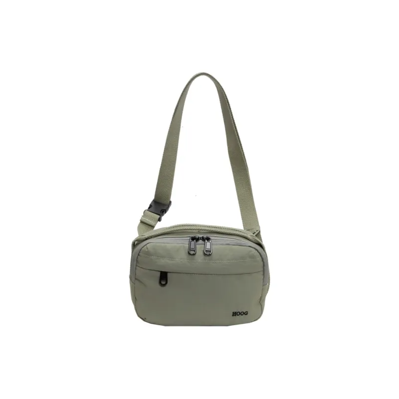 Yalu Canvas Bag, Crossbody Bag Unisex Black/Ecru/Green/Orange-15