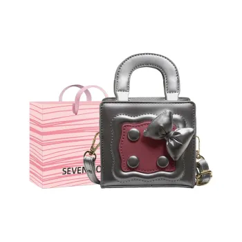 SEVENMOONS PU Crossbody Handbag Women's Silver/Black/Brown/Light Pink/Dark Pink