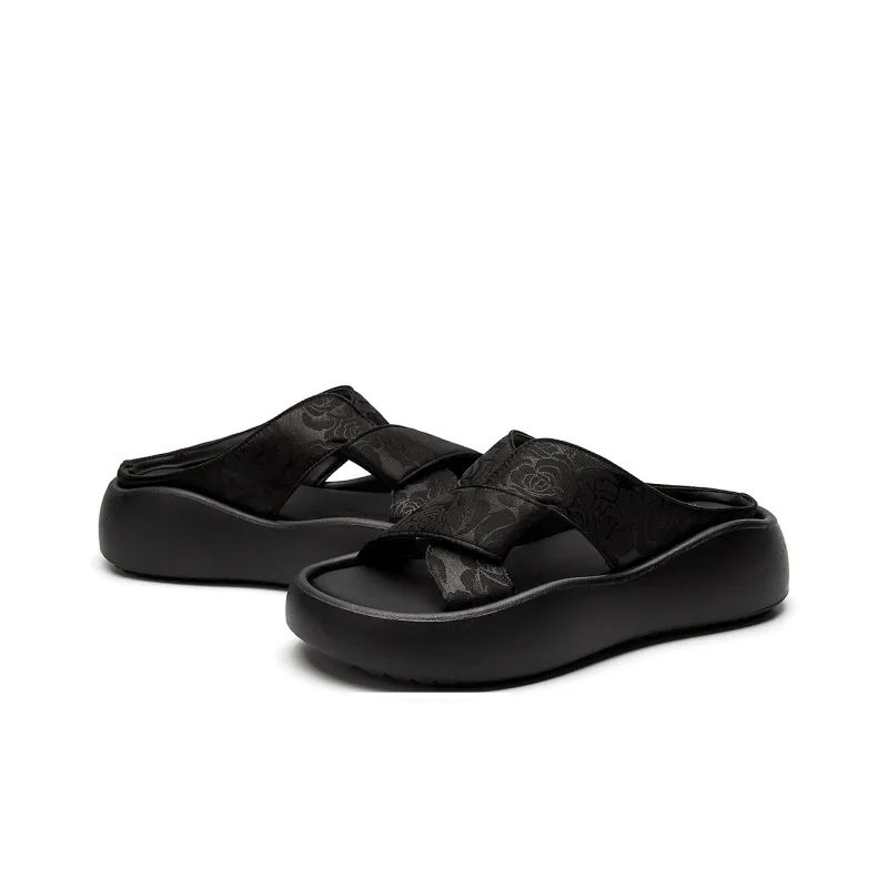 JOSINY Slide Slippers Women's Beige/Black-7