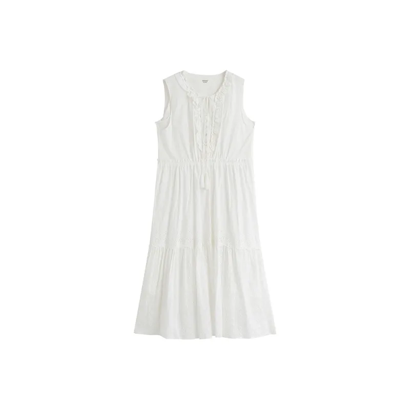 Inman Sleeveless Dresses Women's Cloud White-0