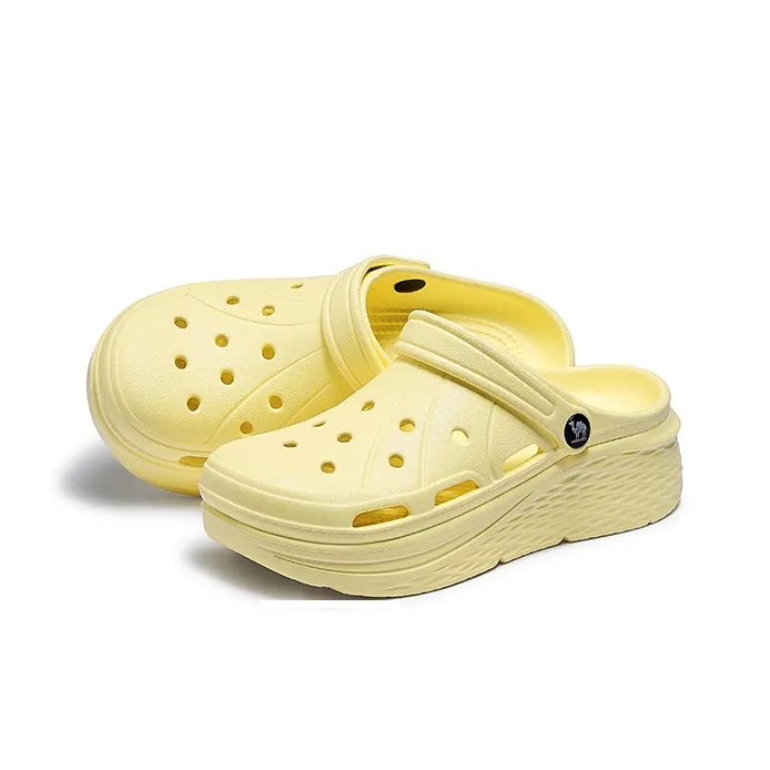 CAMEL EVA Soft Rebound Comfortable, Trendy Versatile, Breathable, Platform Height Increasing 4.5cm Clogs, Women's-17