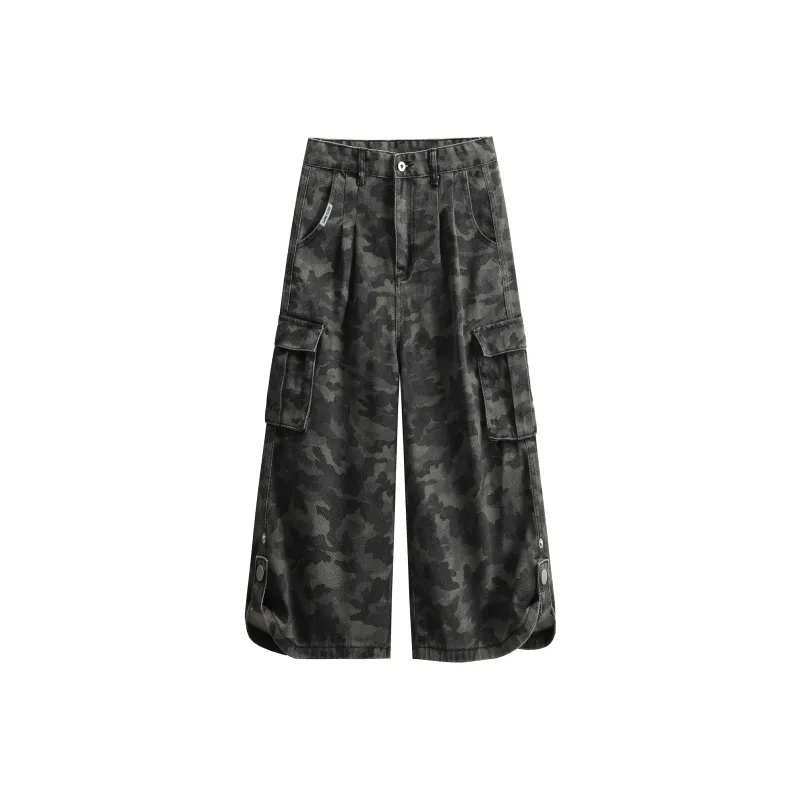 SAME FLOW Denim Shorts Unisex City Camouflage-0
