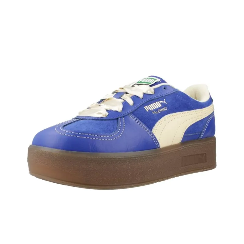 PUMA Palermo Abrasion Resistant Slip Resistant Low Top Skateboard Shoes Women's Bright Blue-2