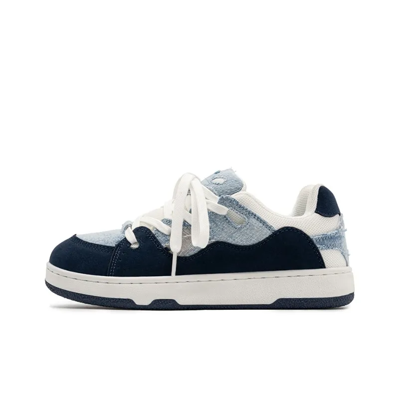 HUANAI Low Top Skateboard Shoes Unisex Light Denim Blue-1