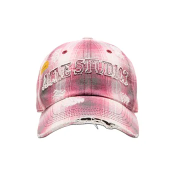 Acne Studios Cotton Baseball Caps Unisex Pink