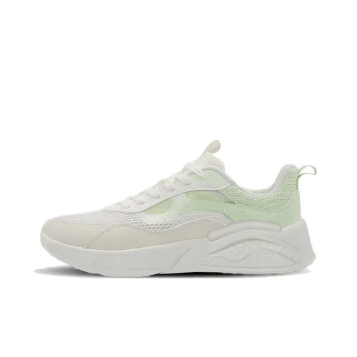 361° Breathable And Slip Resistant Low Top Casual Training Running Shoes Women's White Green Beige