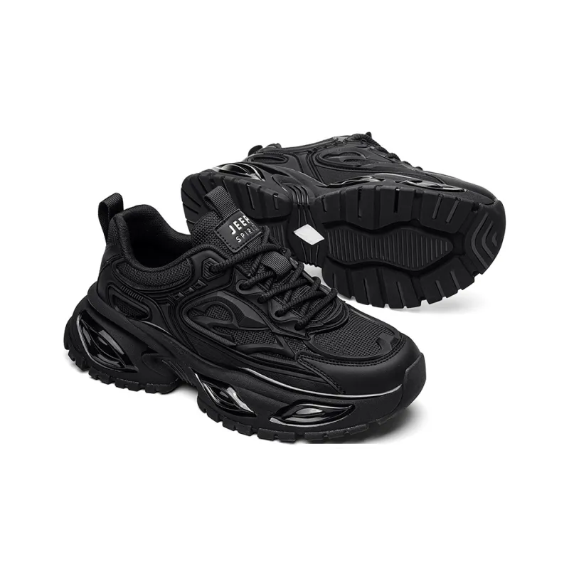 JEEP SPIRIT Darth Vader Chunky Sneakers Men Low Top Jet Black-3