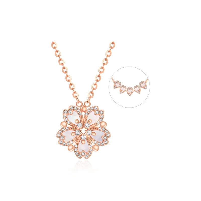 Lao Feng Xiang S925 Silver Necklaces Women's-7