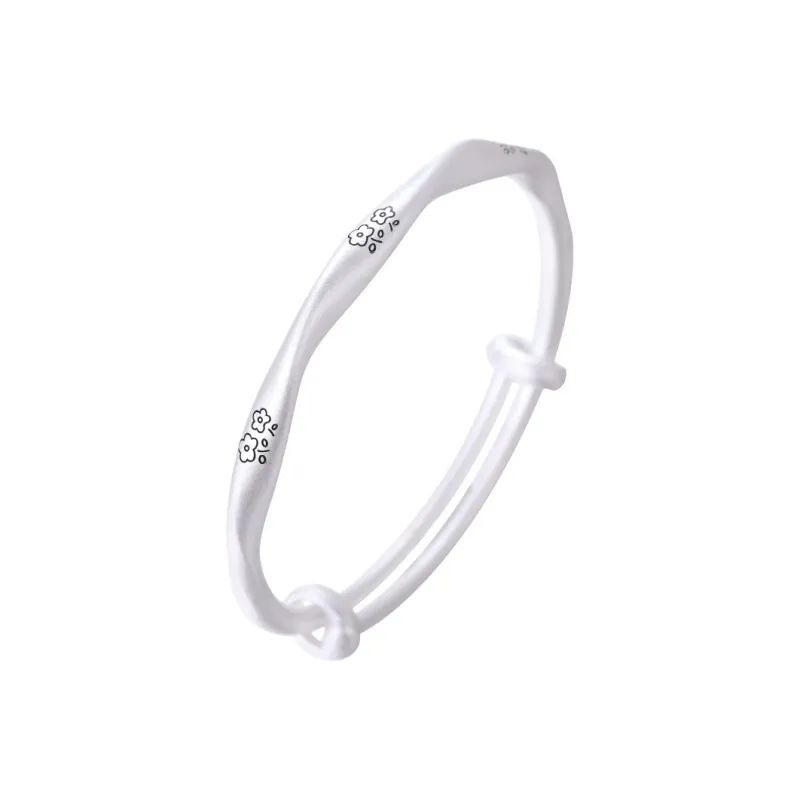 Silver Arashi Sterling Silver Bangle 999 Fine Silver Kids'-0