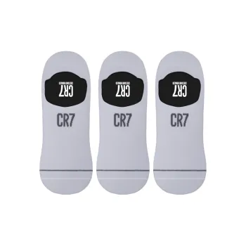CR7 CRISTIANO RONALDO No Show Socks Men's 3 Pack White
