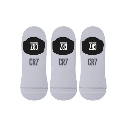 CR7 CRISTIANO RONALDO No Show Socks Men's 3 Pack White