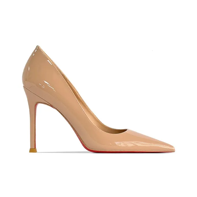 GOSO Slim Heel High Heels Women's Nude-2