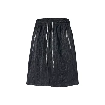 PICCA Casual Shorts Unisex Black[Camouflage Subtle Texture]