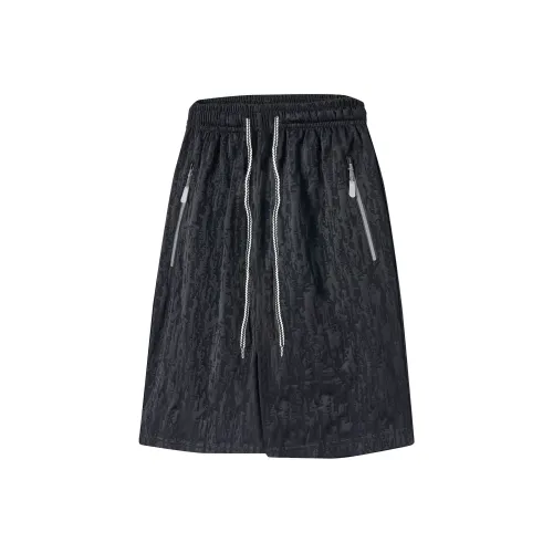 PICCA Casual Shorts Unisex Black[Camouflage Subtle Texture]