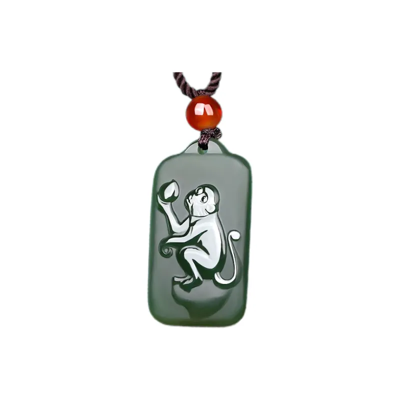 Liu Jinfu Hetian Jade Pendants Green Jade Unisex-13