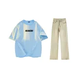 Arctic Ice Blue+Yellow Mud Jeans