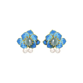 Princess Cui Ice Type Jadeite Stud Earrings Women's
