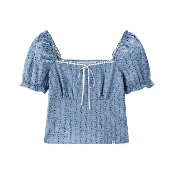 LEDIN Chiffon Shirt Women's Ice Bay Blue