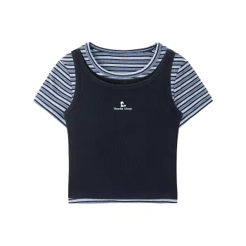 LEDIN T Shirts Women's Light Denim Blue
