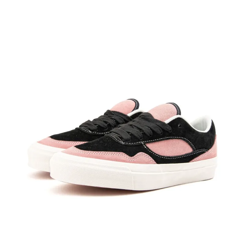 WANSWER Slip Resistant Cushioning Abrasion Resistant Low Top Skateboard Shoes Unisex Black Pink-1