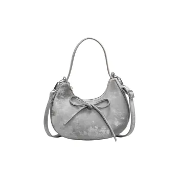 ResNonverba PU Crossbody One Shoulder Handbag Women's Silver/Ecru/Pink/Blue/Black
