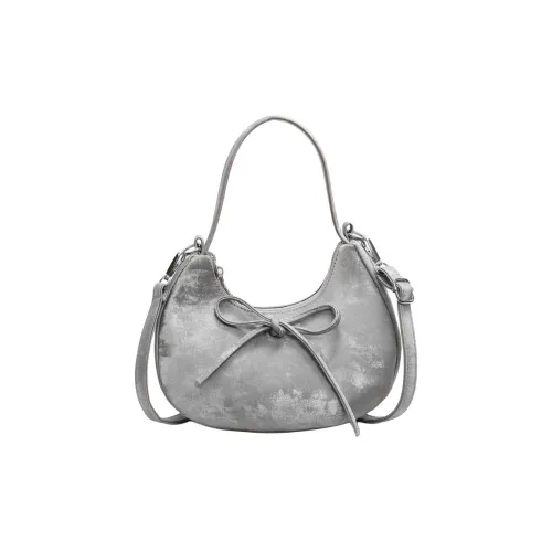 ResNonverba PU Crossbody One Shoulder Handbag Women's Silver/Ecru/Pink/Blue/Black