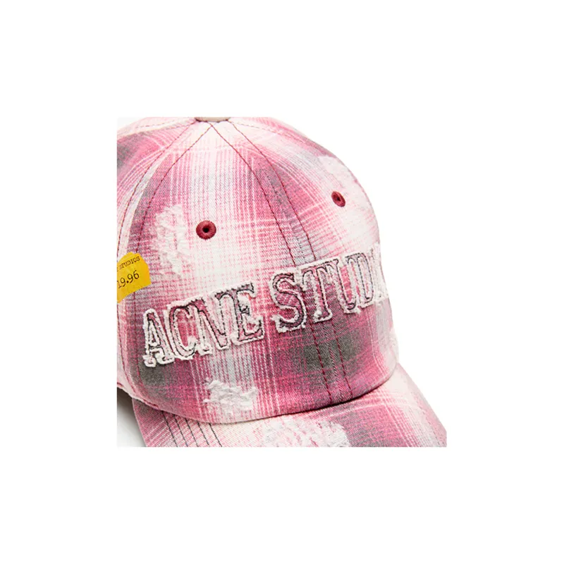 Acne Studios Cotton Baseball Caps Unisex Pink-2