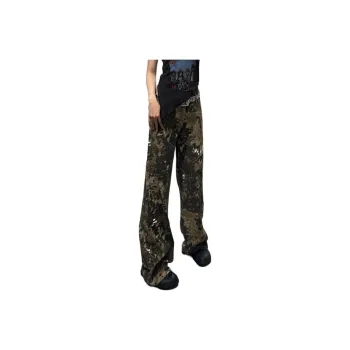 BENGEN Cargo Pants Unisex Camouflage Snakeskin Print