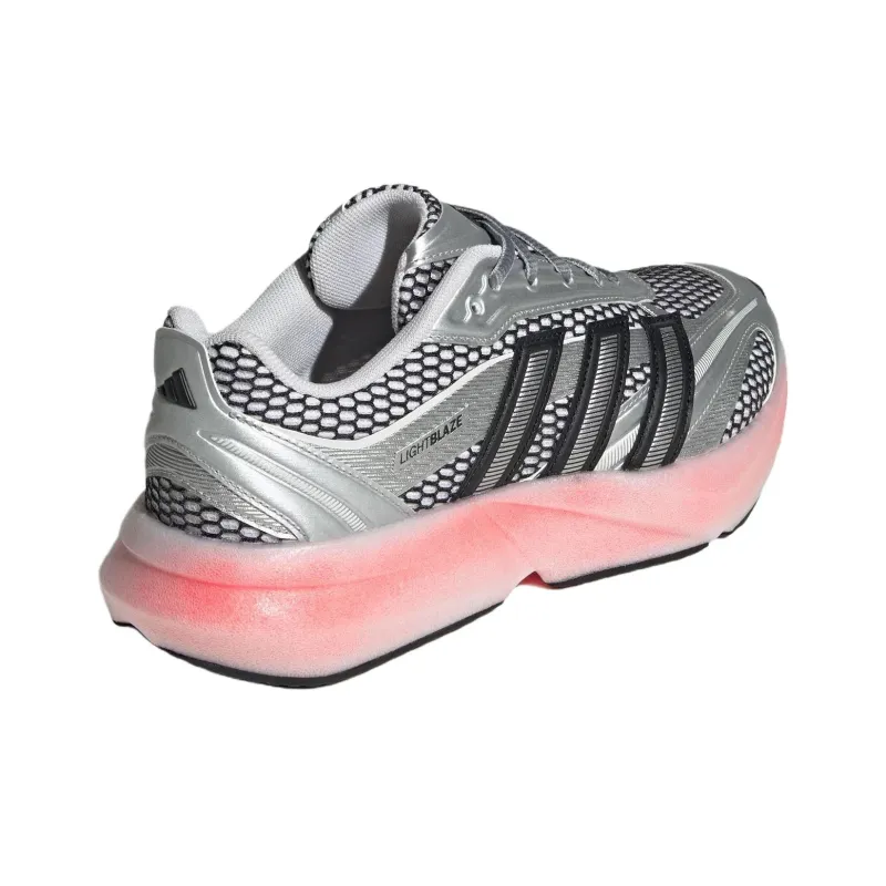 Adidas LIGHTBLAZE Anti Slip Wear Resistant Low Top Casual Running Shoes Women's Silver Pink-3