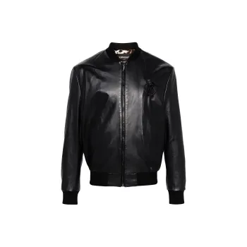 Roberto Cavalli Leather Bomber Jacket