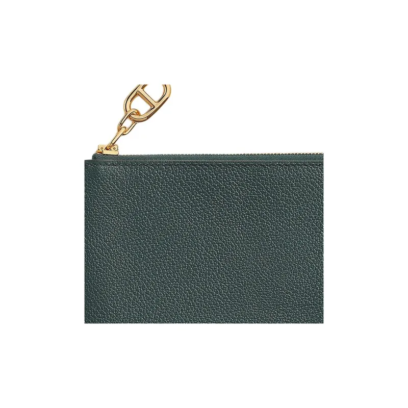 HERMES ZipengoChaine D'Ancre Evercolor Calfskin Card Holder Women's V0 Vert Rousseau Green-2