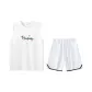 2-Piece Set (White Top+White Pants)