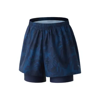 Anta Beach Shorts Men's Dark Blue/Light Blue/Floral Light Blue