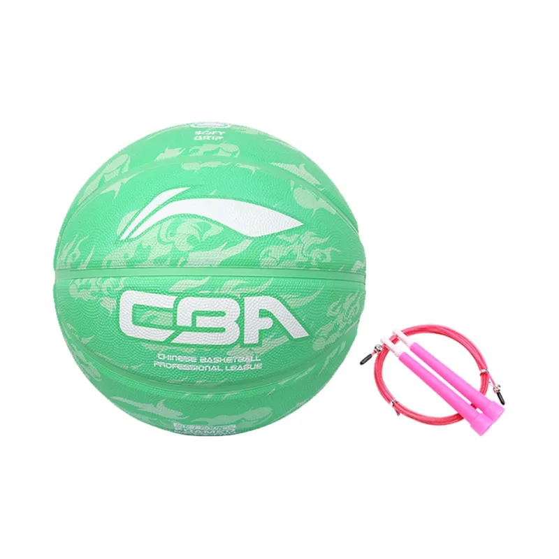 LiNing Rubber Basketball Green Size 5 Training Kids'-20