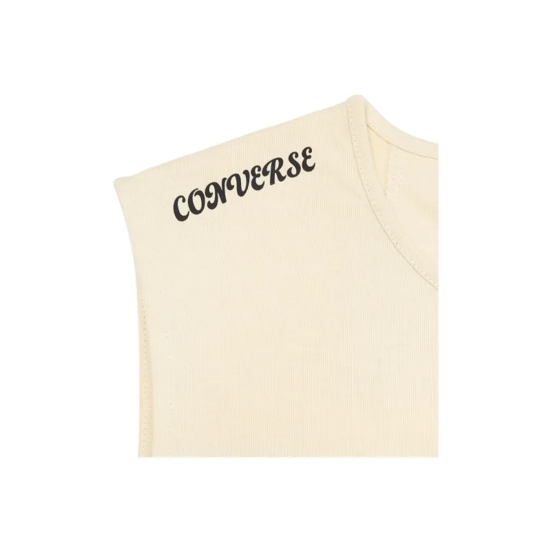 Converse EYELET NS ONE PIECE LADIES One piece Swimsuit Women's Ivory White-4