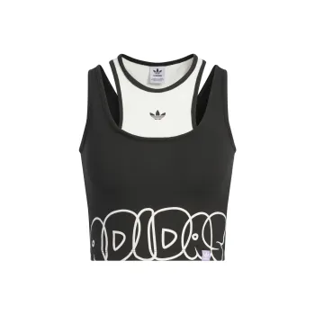 Adidas Originals CITY SKATETop TANK Sport Vests Women's Black/Pink/White