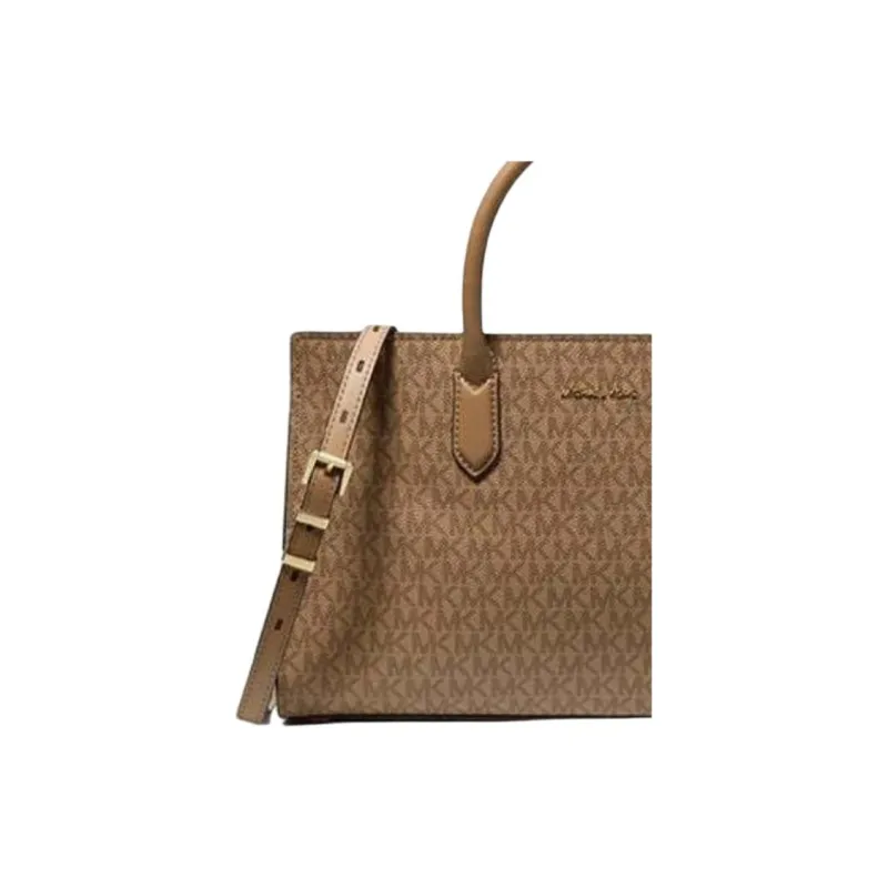 MICHAEL KORS Scarlett Canvas Bag, Tote Bag, Shopping Bag, Shoulder Bag, Handbag Medium Size Women's Light Brown-2