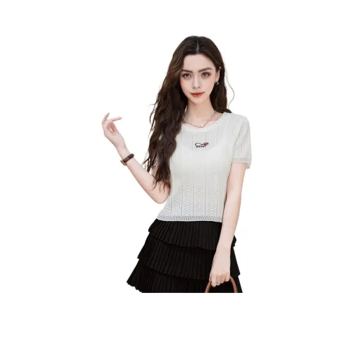 FAWENXIANGZI Set in Sleeve T Shirt Women's