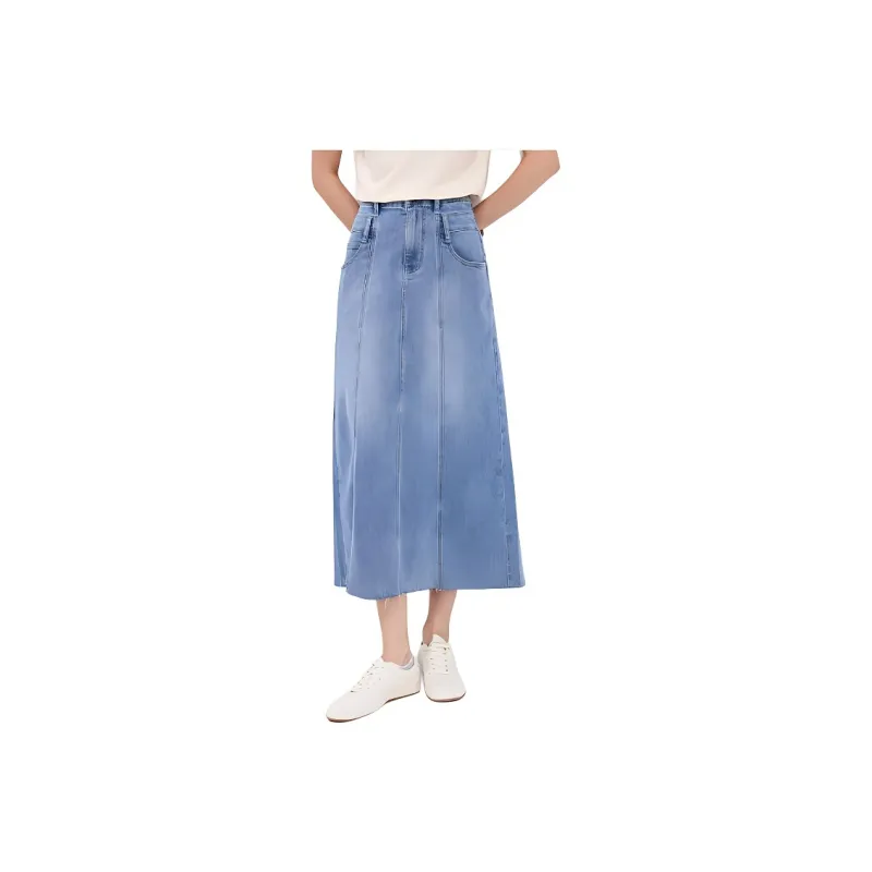 NAVIGARE Denim Long Skirt Women's-0