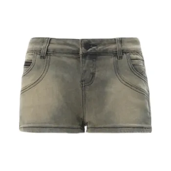 ZXZA Denim Shorts Women's Washed Color