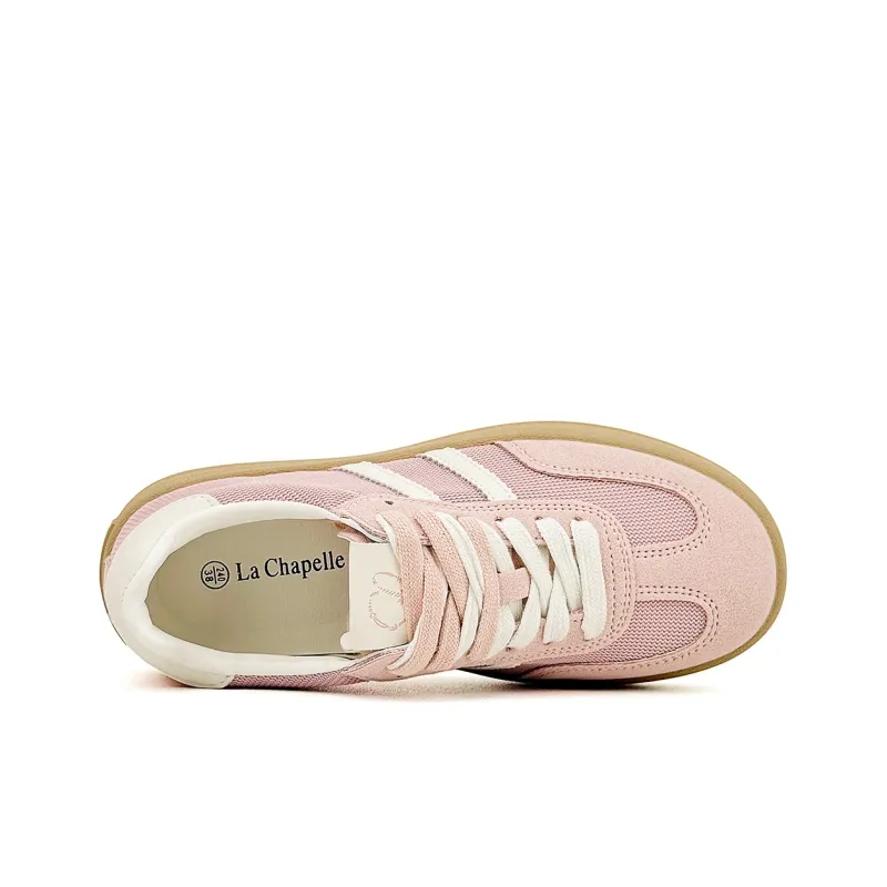La Chapelle Slip Resistant, Abrasion Resistant, Lightweight Low Top Skateboard Shoes Women's Pink-6
