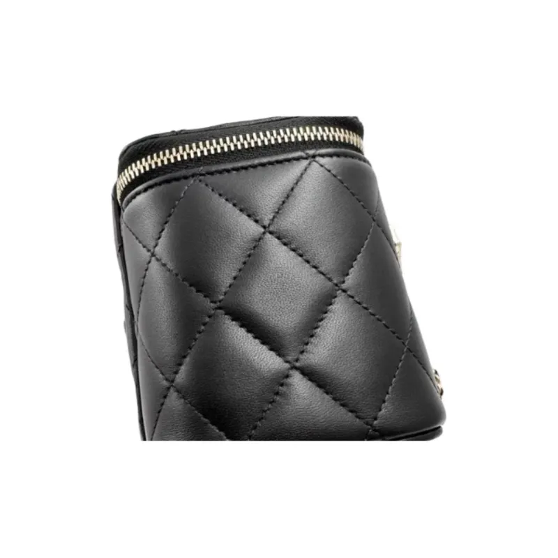 CHANEL Sheepskin Crossbody Bags Trumpets Women's Black-3
